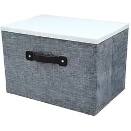 Короб для зберігання Handy Home з пластиковою кришкою 33x23x22 см сірий (EH-02L)
