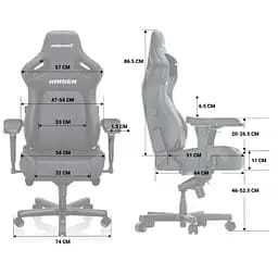 Крісло ігрове Anda Seat Kaiser 4 Size XL Black Linen Fabric (AD12YDDC-XLL-20-B-CF) - мініатюра 20