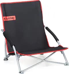 Пляжное кресло шезлонг Outtec Easy Go складное черно-красное