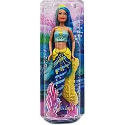 Детская кукла Русалочка Defa 8483 с подвижным хвостом Желто-голубая