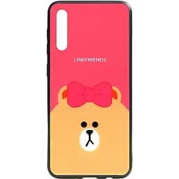 Чохол-накладка Toto Cartoon Print Glass Case Samsung Galaxy A70 Line friends Brown