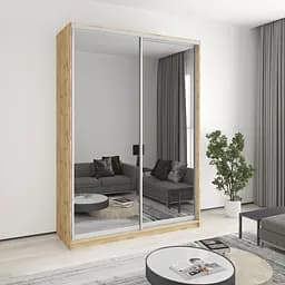 Шкаф-купе двухдверный MebelStar Стандарт AL 2 Зеркала 170x45x240 см Дуб тахо (MBS-3850)