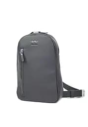 Мужская кожаная сумка Chest bag черный флотар