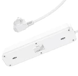 Мережевий фільтр подовжувач Hoco NS-1 4000W 4 розетки Type-C PD20W + 2 USB 18W White - мініатюра 3
