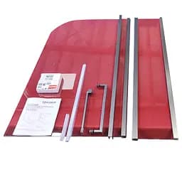 Шторки скляні на ванну Koer SR BS04-95x140-TR-07 прозоре скло 6 мм, graphite KR5404, Універсальна, прозорий, графіт - мініатюра 5