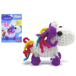 Детский набор для вязания "Единорог" M5864UA 80-65 мм, пластиковая игла, пряжа