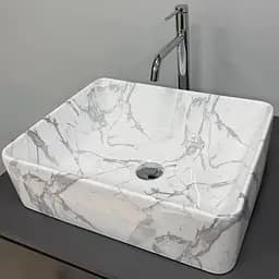 Умивальник VBI Asti M calcatta накладний VBI-013004, Мармур