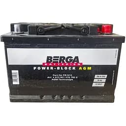 Автомобільний акумулятор Berga Power Block AGM 70Ah Ев -/+ 760EN
