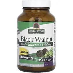 Черный орех Nature's Answer Black Walnut 1500 мг 90 вегетарианских капсул