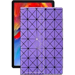 Чехол StatusCASE из экокожи для планшета Lenovo Pad Plus 2021 Фиолетовый ромб