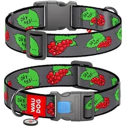 Ошейник для собак с QR паспортом, Калина, пластиковый фастекс, XXL, 46-70х3,5 см