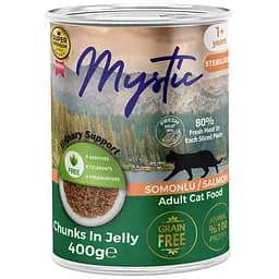 Влажный корм для стерилизованных кошек Mystic кусочки лосося в желе 400 г