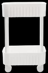 Етажерка 2-х ярусна 6021 Honeycomb WHITE 17х27х43 см VIOLET HOUSE meb0000378 - мініатюра 3