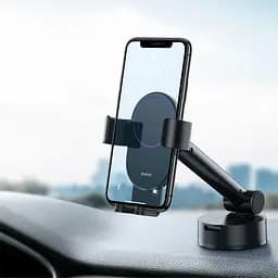 Автомобільний утримувач холдер Baseus Simplism Gravity Car Mount Holder SUYL-JY01 Black - мініатюра 4