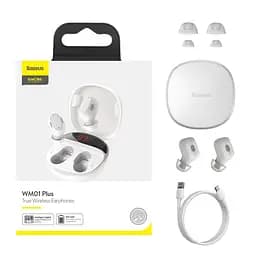 Навушники Baseus Encok TWS WM01 Plus White NGWM010002 - мініатюра 2