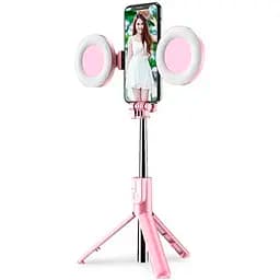 Монопод селфи Bluetooth Monopod Tripod с двумя Led кольцами
