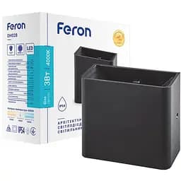 Архітектурний світлодіодний накладний світильник Feron DH028 3Вт 4000K чорний