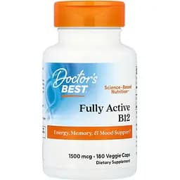 Витамин В12 метилкобаламин Doctor's Best Active B12 1500 мкг 180 капсул