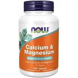 Вітаміни та мінерали NOW Calcium & Magnesium, 100 таблеток