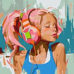 Набір для розпису по номерах Рожеві літні біти, Ideyka, 50x50 см, КНО8552