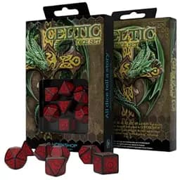Набір кубиків Celtic 3D Revised Black & red Dice Set , 7 шт. (SCER06)