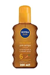 Масло-спрей для засмаги Nivea Sun з каротином, SPF 6, 200 мл
