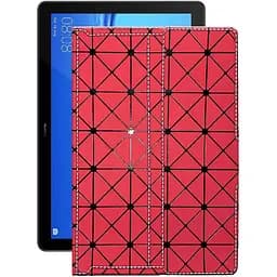 Чохол StatusCASE з екошкіри для планшету Huawei MediaPad T5 10 Червоний ромб