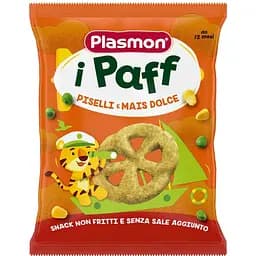 Снеки Plasmon Baby Puffs с гороха и кукурузы, 15 г