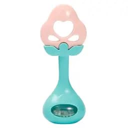 Прорізувач-брязкальце Lindo Ягода, блакитний зі світло-рожевим (Б 388 ягода)