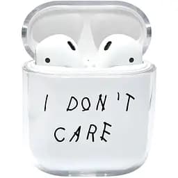Прозорий силіконовий чохол Apple AirPods з малюнком - Мені начхати (KAP1241)