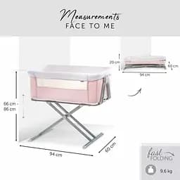 Приставне ліжко Hauck Face to Me Pink, рожеве (60852-4) - мініатюра 7