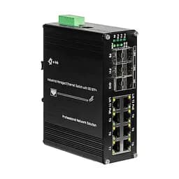 PoE-комутатор 14-портовий керований L2+ E-LINK ETH-IMC2408MP гігабітний з 8 портами PoE, 240W (73-00150) - мініатюра 3