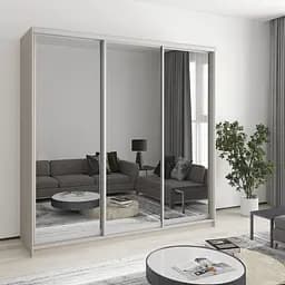 Шкаф-купе трехдверный MebelStar Стандарт AL 3 Зеркала 210x60x240 см Кашемир (MBS-1600)