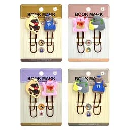 Закладка-скріпка для книг Звірята силіконова в асортименті 8 см 2 шт.