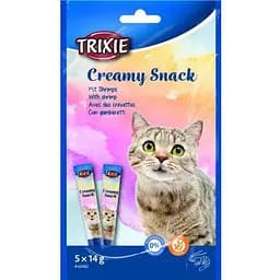 Ласощі Trixie Creamy Snacks для котів з тунцем і креветками 5 шт х 14 г