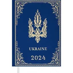 Ежедневник датированный Buromax Ukraine 2024 A5 синий (BM.2128-14)