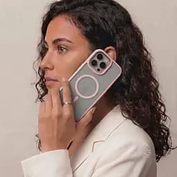 Чехол для Apple iPhone 15 Pro, Uniq MagCase, розовый, противоударный, панель-накладка с MagSafe, ударопрочный TPU+PC, с магнитом MagSafe, поддержка полноценной беспроводной зарядки, ArmorStandart (ARM75289) - мініатюра 5