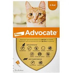 Краплі від паразитів Elanco (Bayer) Advocate для кішок до 4 кг 1 шт.