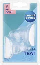 Набор силиконовых сосок к бутылочкам с узким отверстием анатомических 2 шт средняя