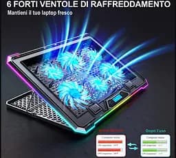 Охолоджувальна підставка для ноутбука 15-17.3 дюйми Ice Coorel K15 RGB - мініатюра 5