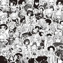 Стікерпак Пісня нічних волоцюг Набір наклейок GeekLand Yofukashi No Uta 80 штук