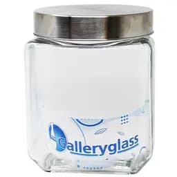 Банка для зберігання Shelley Glass з кришкою із нержавіючої сталі 11.3x11.3x14.8 см 1.2 л (S0102-3)