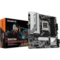 Материнская плата AM5 Gigabyte B650 GAMING PLUS WIFI, B650, 4xDDR5, Int.Video (CPU), 4xSATA3, 2xM.2, 1xPCI-E 4.0x16, 1xPCI-E 3.0x1, Realtek 7. Bluetooth 5.3, 7xUSB 3.2/6xUSB 2.0, HDMI/2xDP, MicroATX