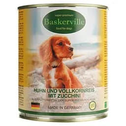 Влажный корм для собак Baskerville Петух с рисом и цуккини 800 г