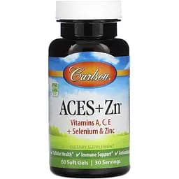 Витамины А, С, Е и цинк Carlson Labs Aces + Zn 60 капсул