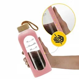 Пляшка для води 4FIZJO спортивна 750 мл скляна Pink (P-5905973404204) - мініатюра 3