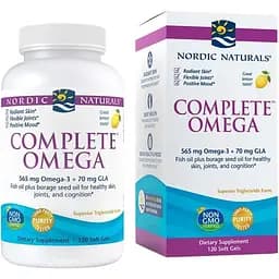 Жирные кислоты Nordic Naturals Complete Omega, 120 капсул лимон