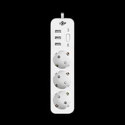 Мережевий фільтр PREXiaomiUM LP-X3 USB 4 м White (2200 Вт) - мініатюра 3