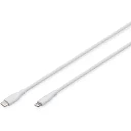 Digitus USB-C > Lightning заряджання/синхронізації, 1м, USB 2.0, 60W, силіконовий, білий
