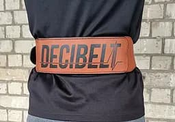 Пояс атлетичний EasyFit DeciBelt (шкіра) коричневий 2XL - мініатюра 3